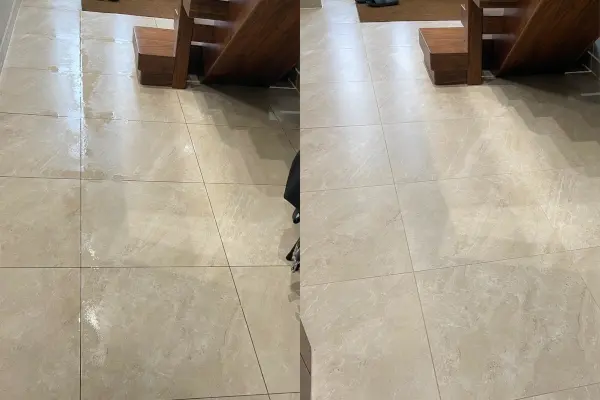 Deep grout cleaning in progress in Sittingbourne